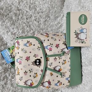 NWT Studio Ghibli My Neighbor Totoro Mini Backpack And Cardholder Set